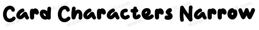 Card Characters Narrow Figures字体转换
